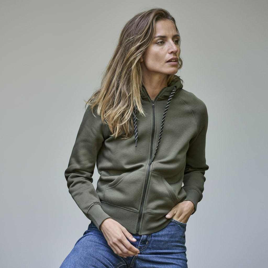 LADIES FASHION FULL-ZIP HOODIE