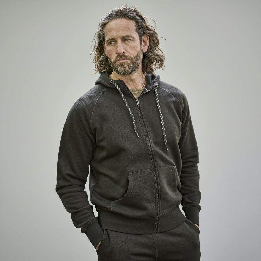 MEN'S FASHION FULL-ZIP HOODIE